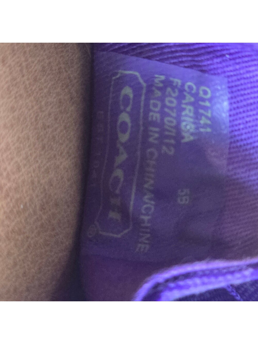 Coach Carina Bow Loafers Purple 5B Women - Picture 4 of 6